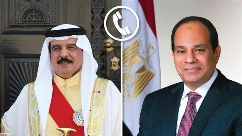 الرئيس السيسي يتلقى اتصالًا هاتفيًا من ملك البحرين للتهنئة بعيد الأضحى