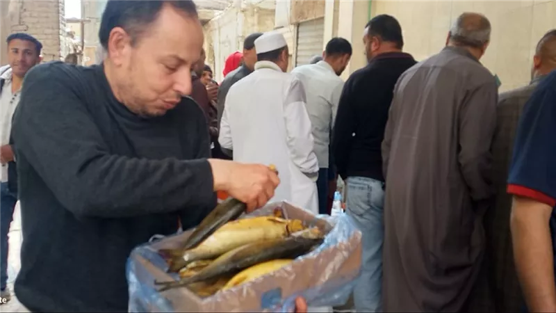 عادة قديمة توارثتها الأجيال.. إقبال غير مسبوق على أسواق الرنجة والفسيخ بالفيوم 
