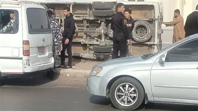 إصابة 16 في حادث تصادم بريق الأدبية - العين السخنة