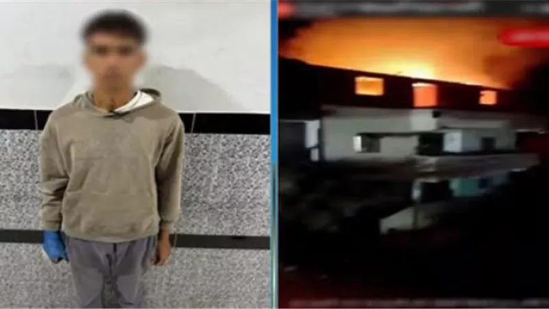 انتقامًا من جده.. حفيد يشعل حريقا على سطح عقار بكفر الشيخ والأن يتدخل سريعا