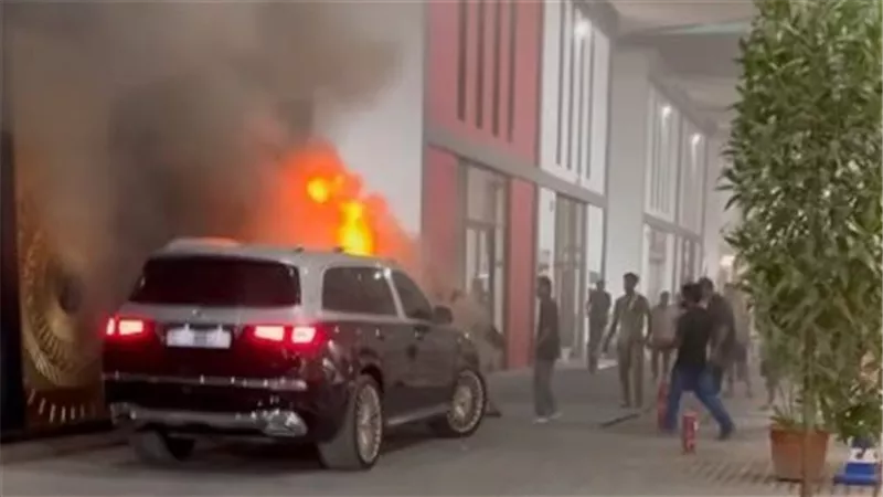 دون خسائر بشرية.. السيطرة على حريق سيارة ملاكي أمام كارفور بمدينة العبور