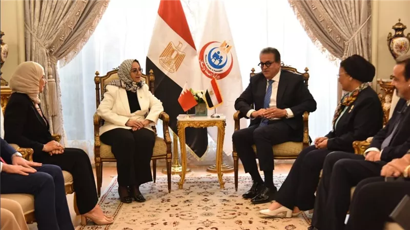  وزير الصحة يستقبل وزيرة صحة البحرين لبحث ملفات التعاون المشترك