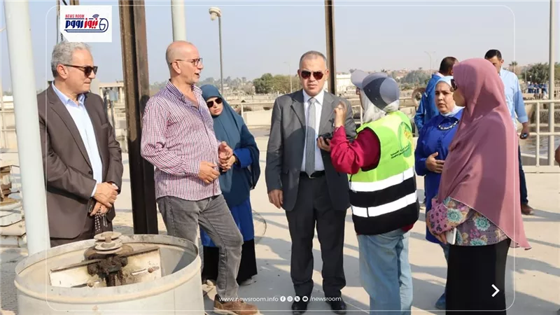 رئيس مياه الفيوم محطة معالجة الصرف الصحي بقحافة طاقتها الأنتاجية 120 ألف متر 