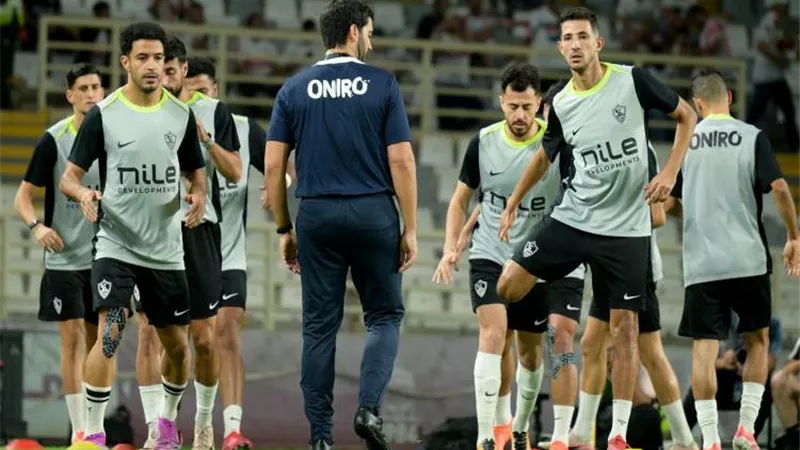 فقرة بدنية في مران الزمالك استعدادًا لمواجهة إنبي بالدوري 