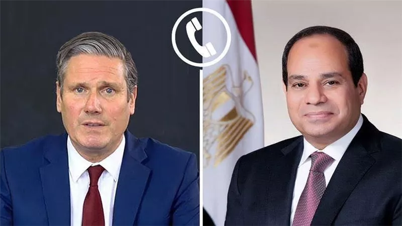 الرئيس عبدالفتاح السيسي يتلقى اتصالا هاتفيا من رئيس وزراء المملكة المتحدة