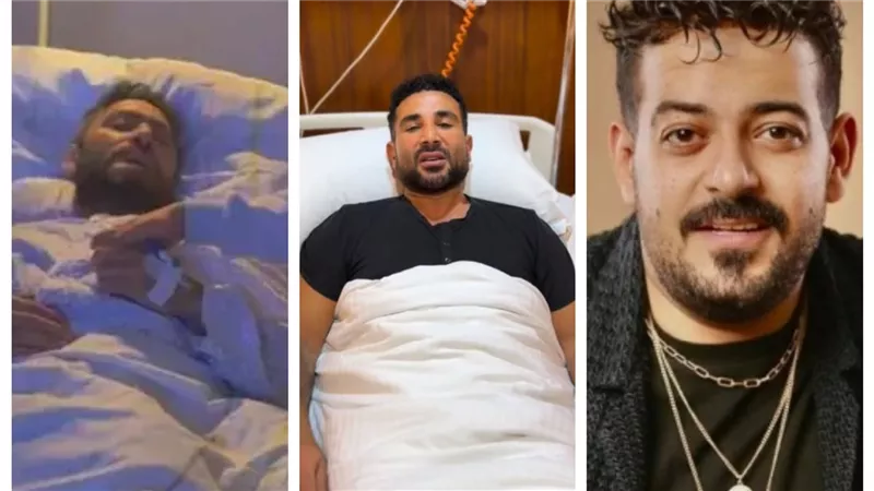 أزمات الفنانين.. مرض تامر حسني ومحمد صبحي وحادث أحمد سعد ووفاة إسماعيل الليثي 