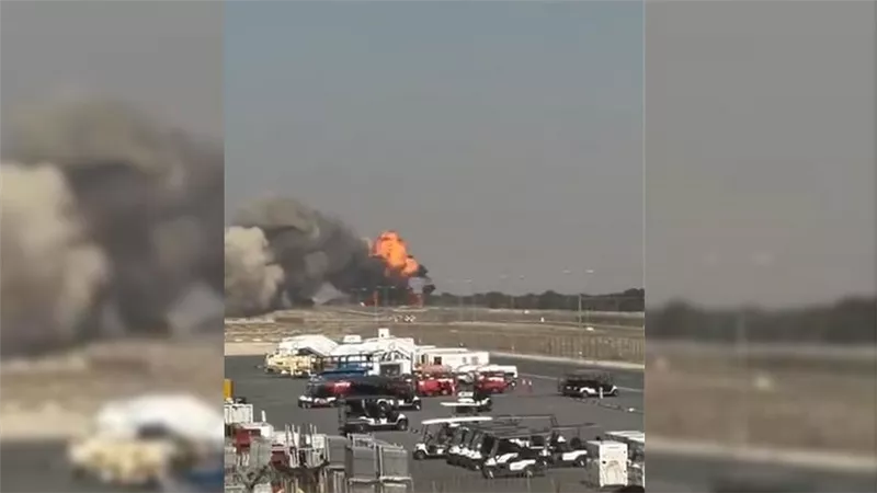 وفاة شخص بعد سقوط طائرة هندية خلال عرض جوي بمعرض دبي للطيران
