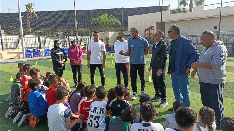 زيارة البطل الأولمبي كرم جابر للمشروع القومي للموهبة الحركية بدمنهور