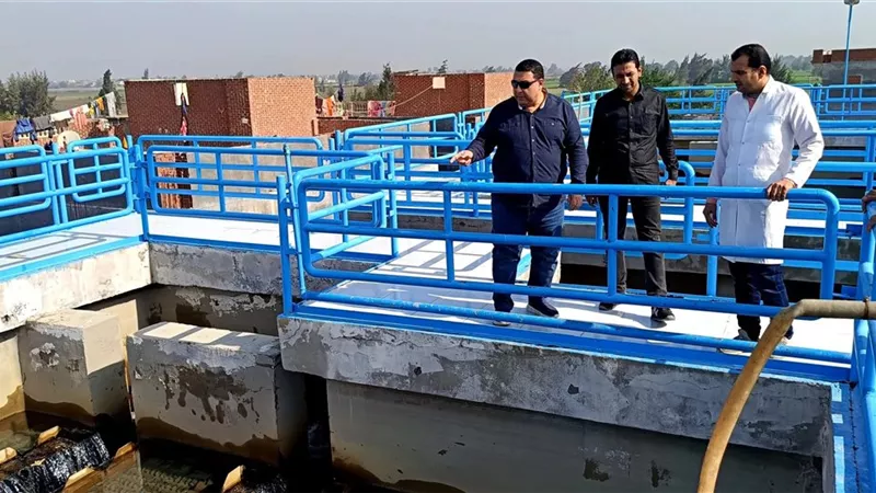 التراس يتفقد محطة مياه كوم القناطر لمتابعة أعمال التطوير ورفع كفاءة التشغيل