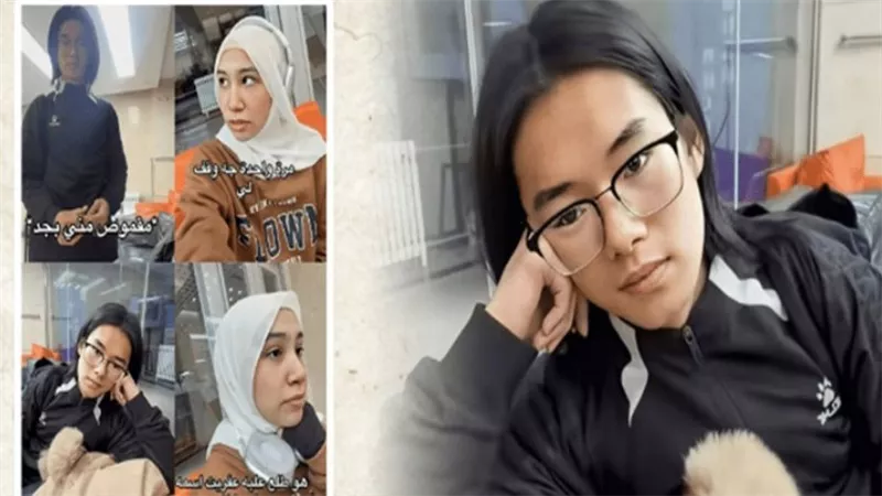 يريد الحجاب.. ما قصة الشاب الصيني الذي ظهر مع جويرية حمدي؟