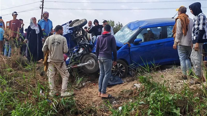 بالأسماء.. إصابة 9 فتيات في حادث تصادم سيارة بتروسيكل في بني سويف