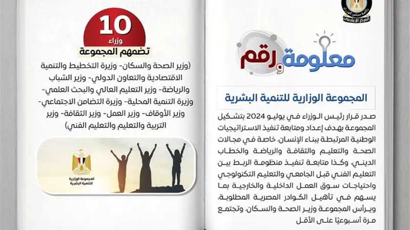 تشكيل مجموعة للتنمية البشرية لاستعادة القوة الناعمة وتعزيز خدمات الصحة 