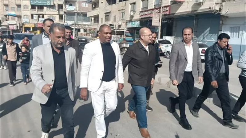 نائب محافظ الجيزة يتفقد أعمال الخطة الاستثمارية للتطوير والرصف بمدينة الصف