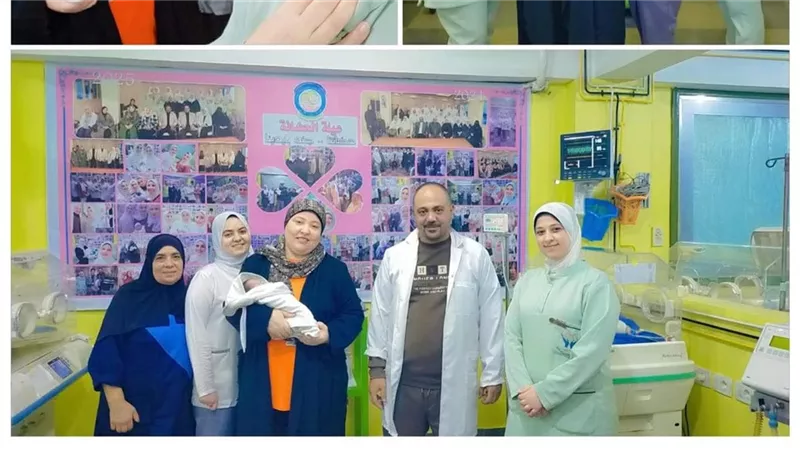 انقاذ طفل مبتسر بمستشفى عزبة البرج المركزي بعد 37 يوما من الرعاية