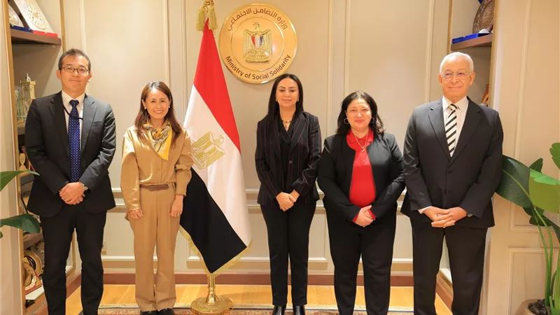 وزيرة التضامن تلتقي نائب رئيس هيئة التعاون الدولي اليابانية 