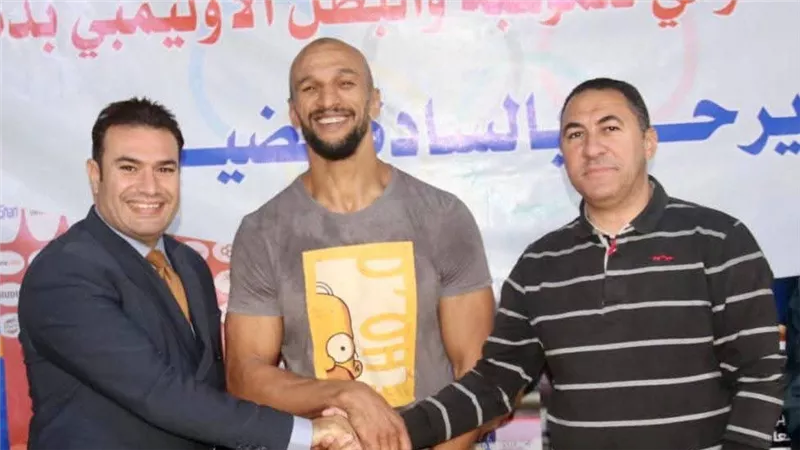 المصارع الأوليمبي كرم جابر يقود تدريب مواهب مشروع البطل الأوليمبي بدمياط