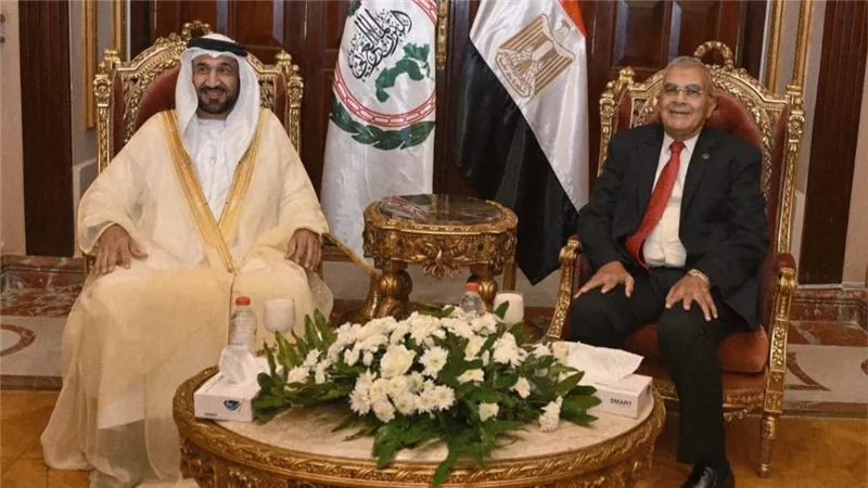 رئيس مجلس الشيوخ يستقبل رئيس البرلمان العربي والوفد المرافق له