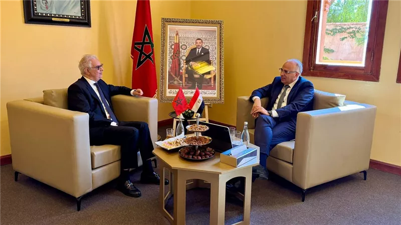 الدكتور سويلم يلتقي وزير المياه المغربي على هامش فعاليات الكونجرس الـ19 للمياه