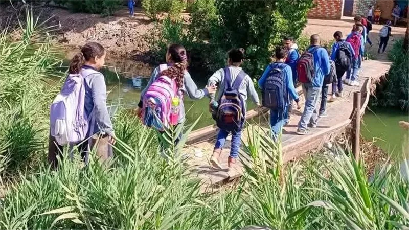 أهالٍي العوابد يناشدون محافظ الأقصر بالتدخل لإنقاذ أبناءهم من سقالة الترعة 