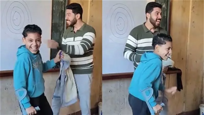 معلم في الدقهلية يتصدر تريند تيك توك بعد لقطة إنسانية مرحة مع طلابه