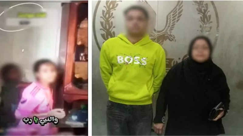 عاتبت جيرانها على إلقاء القمامة أمام منزلها فتعدواعليها بالسب و رعوا أبنائها 