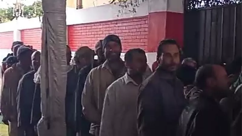إقبال كثيف من المواطنين على لجان البحيرة رغم الأمطار والبرد القارس