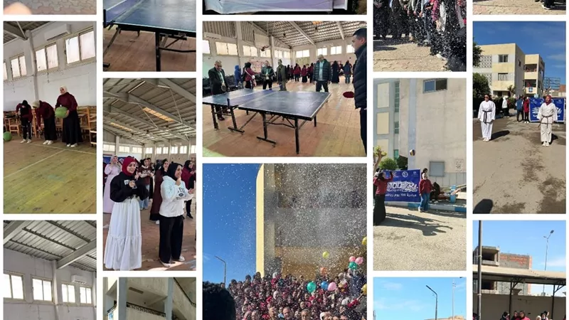 طالبات التربية للطفولة المبكرة ببني سويف يشاركن في مبادرة «100 يوم رياضة»