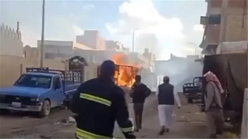السيطرة على حريق نشب بتريلا أعلى دائري بهتيم بشبرا الخيمة بالقليوبية