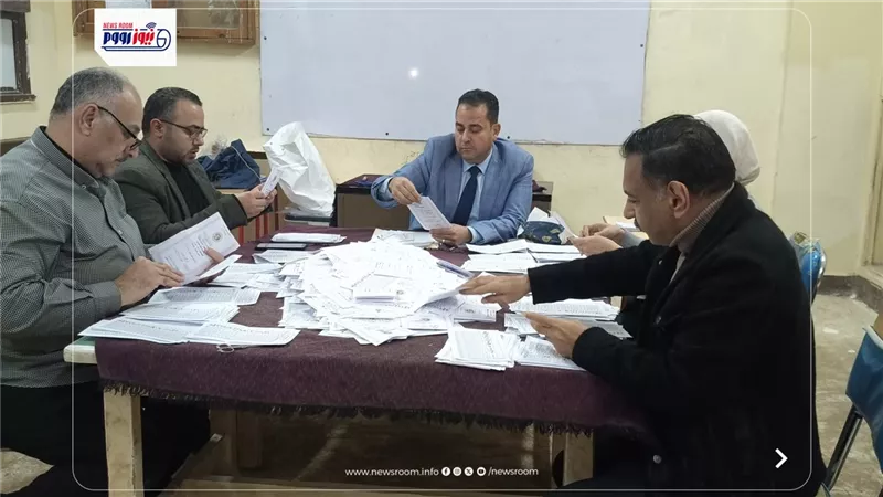 بدء فرز أصوات الناخبين بلجان الدائرة الثالثة «سنورس– طامية – سنهور» بالفيوم