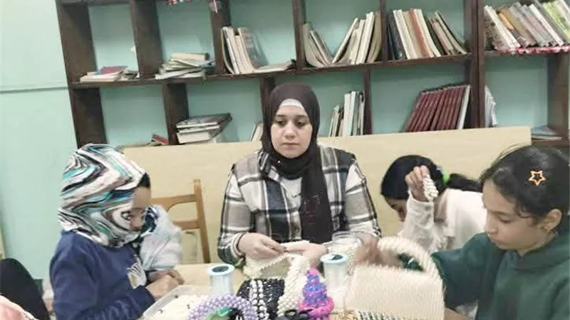 طلائع فارسكور يبدعون في ورشة أشغال يدوية بمركز شباب كفر الشناوي