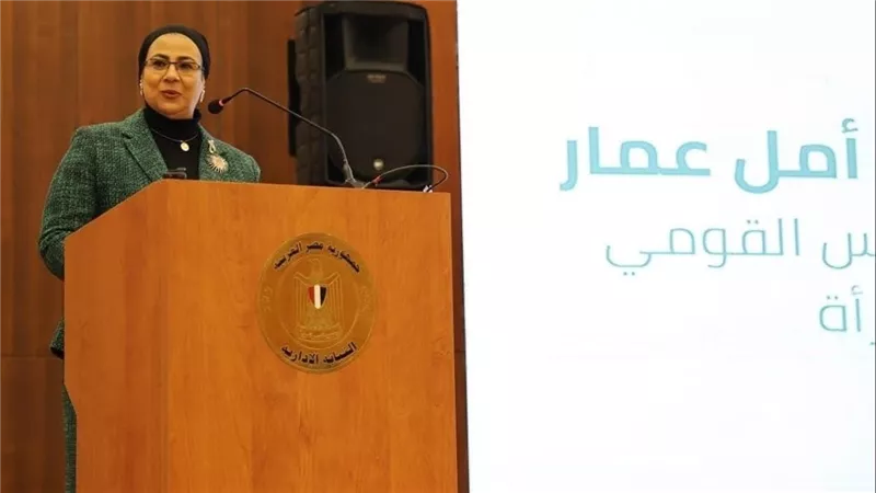 أمل عمار رئيسة القومي للمرأة  فى الفعالية التى أقيمت بمجمع النيابات الإدارية 