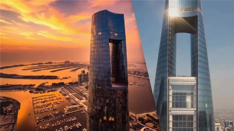افتتاح أطول فندق في العالم بدبي.. شاهد كيف بني فوق قطعة أرض صغيرة