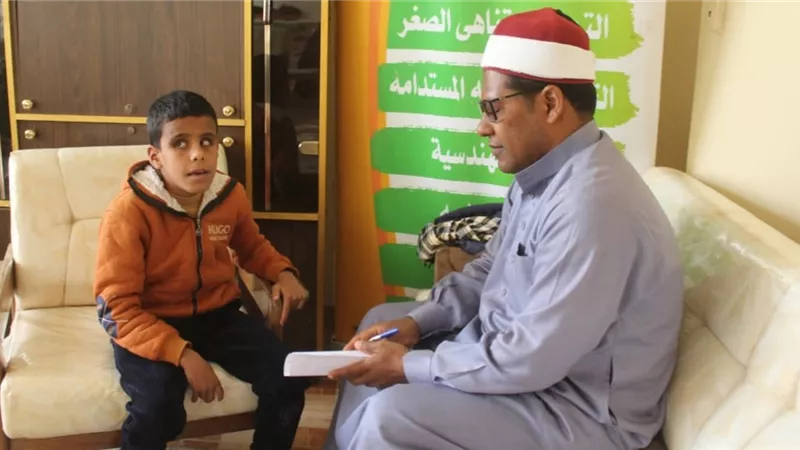 تقييم طلاب النور والأمل ضمن مراحل مسابقة القرآن الكريم بمؤسسة نهضة بني سويف