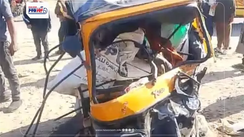 «التوك توك اتعجن».. مصرع وإصابة 3 أشخاص إثر حادث تصادم في المنيا