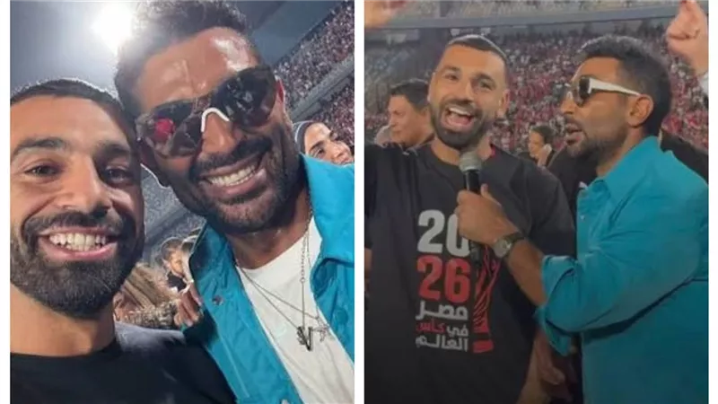 أحمد سعد يهدي محمد صلاح أغنية فخر العرب المصري: أنت قصة بتدينا أمل