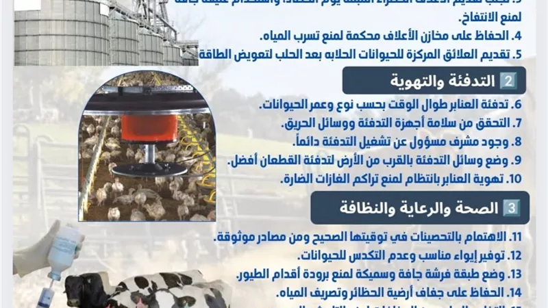 الزراعه تصدر دليلا ب 20 توصية لمربى ومنتجى الثروه الحيوانية 