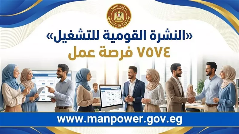 توفير 7574 فرصة عمل جديدة في 63 شركة بـ 13 محافظة.. والتقديم خلال ديسمبر
