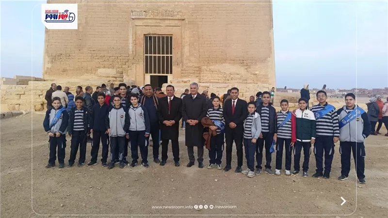 تعليم الفيوم يشهد ظاهرة تعامد الشمس علي قدس الأقداس بقصر قارون