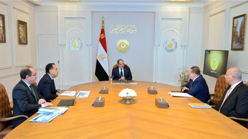 السيسي يبحث مع مدبولي و محافظ البنك المركزي آليات تعزيز الاستقرار المالي 
