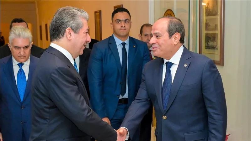 السيسي يستقبل مسرور بارزاني ويؤكد دعم مصر الكامل للعراق 