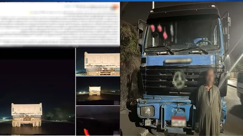 فيديو يكشف المستور.. ضبط سائق نقل بدون رخصة حاول الإفلات بتغيير لون سيارته