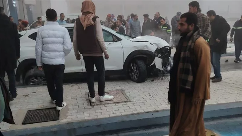 بسبب الشبورة المائية.. حادث تصادم أمام كارتة طريق القاهرة–الإسكندرية
