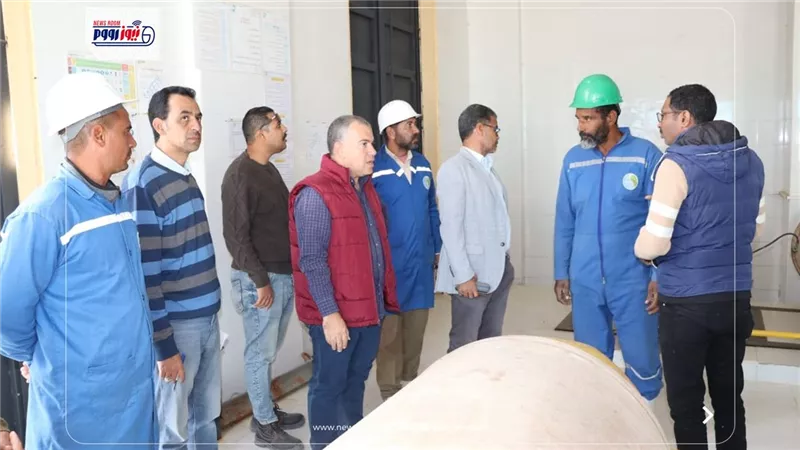 رئيس مياه الفيوم يتفقد محطة مياه الريان ورافع تلات