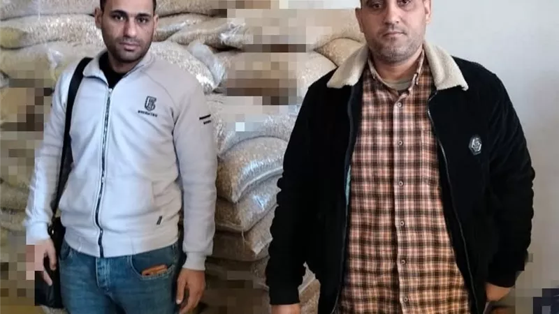 ضبط 2.5 طن فول مجهول المصدر داخل مركز تعبئة غير مرخص في البحيرة