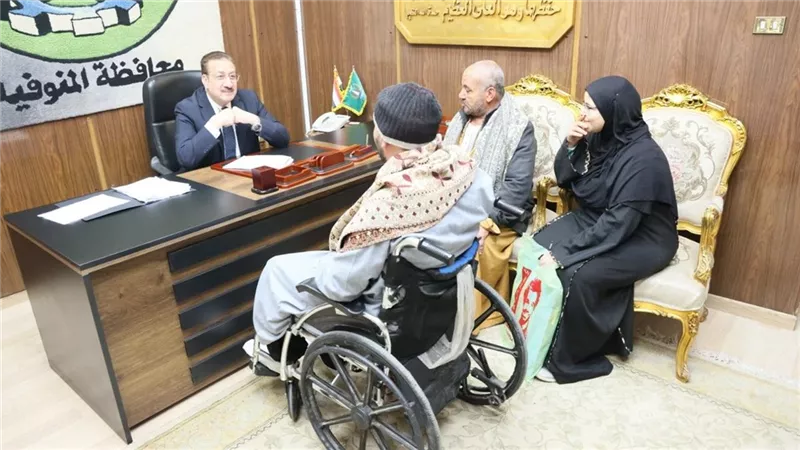 محافظ المنوفية يوجه بتسهيل إجراءات عمل فحوصات طبية لشاب بعد بتر قدمه