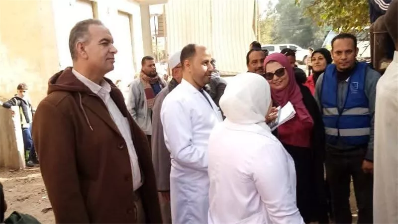 قافلة بيطرية متكاملة بعزبة عرفان تخدم 450 رأس ماشية و1300 طائر بالسنطة