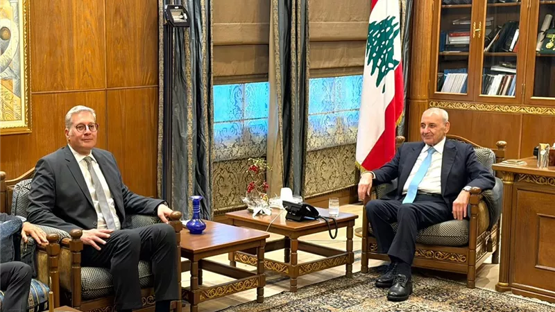 رئيس مجلس النواب اللبناني يستقبل  كريم بدوي وزير البترول والثروة المعدنية