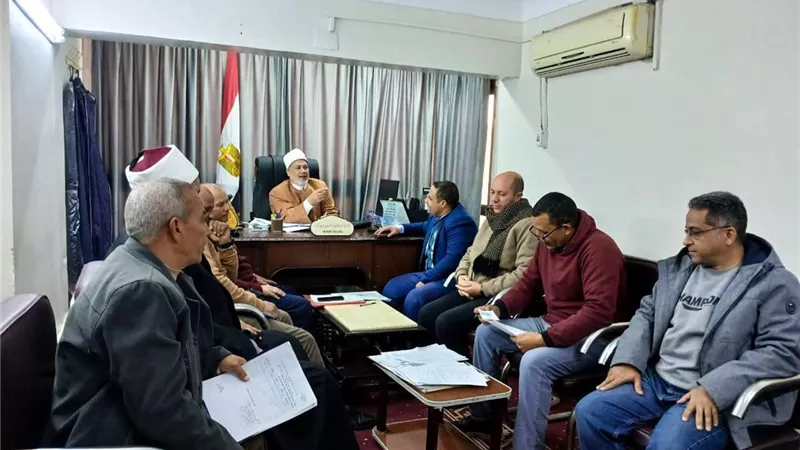 اجتماع بأوقاف بني سويف لمتابعة تحصيل مستحقات ملحقات المسجد