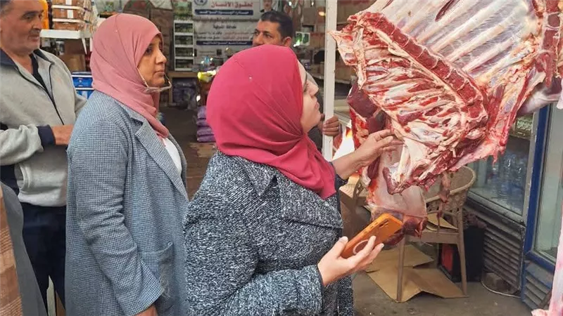 ضبط نصف طن لحوم مذبوحة خارج المجازر ببركة السبع في المنوفية