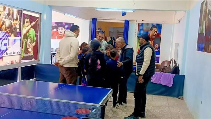 متابعة ميدانية لمركز مشروع الموهبة والبطل الأوليمبي لتنس الطاولة بدمياط